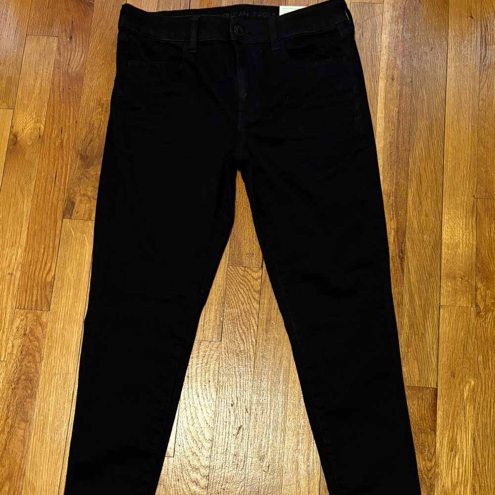 American Eagle Ne(x)t Level Stretch Jeggings in Always Black NWT